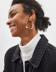 Set of 3 pairs of hoop earrings - Image 2